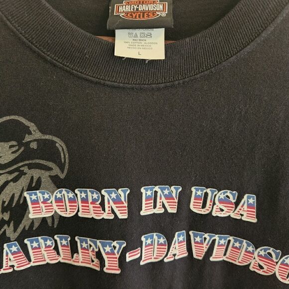 HARLEY Davidson Born in USA Men's Tee Size Large - Picture 4 of 4